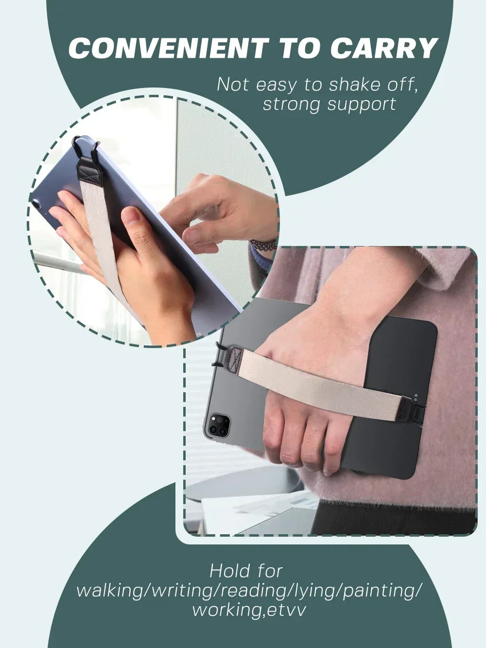 Universal Tablet Hand Strap Holder: Secure Grip for iPad & Android.