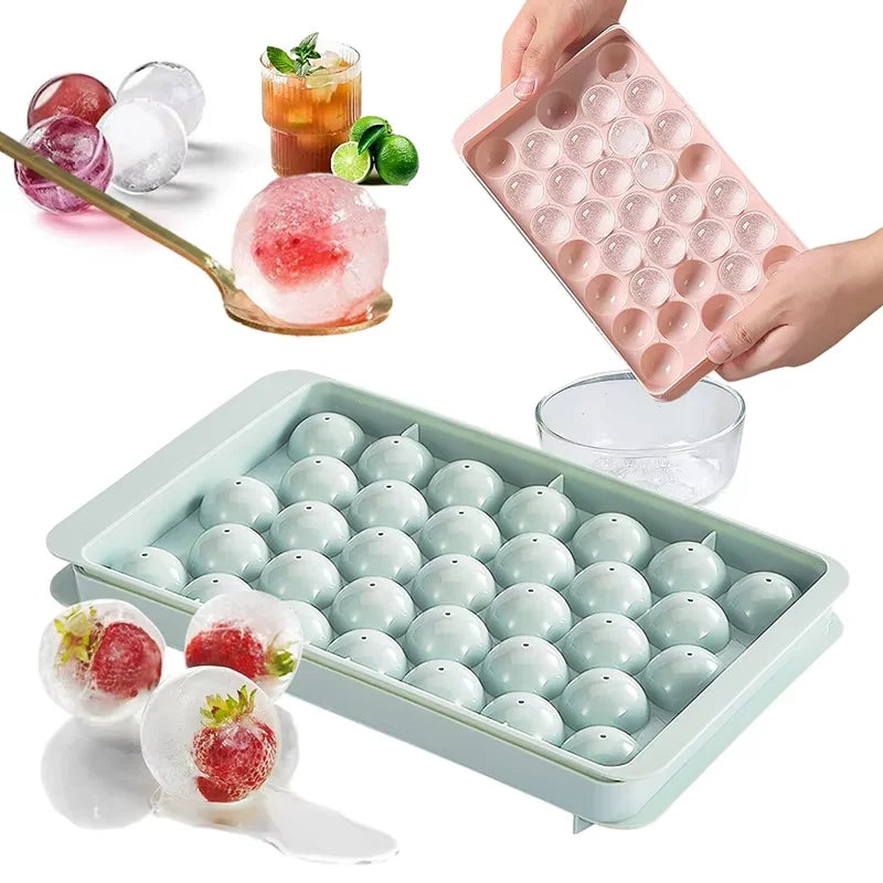 33-Cavity Ice Ball Mold: Instant Spheres for Fun.