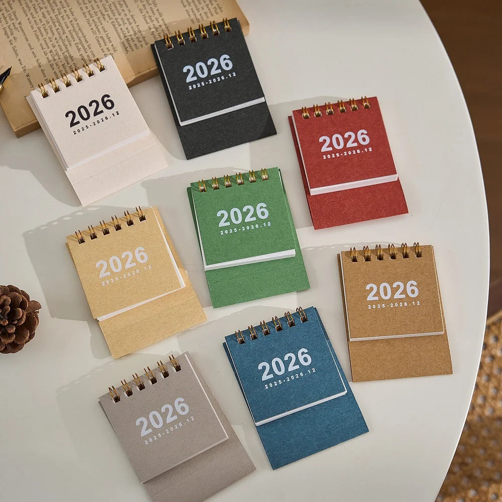 2026 Mini Desk Calendar: Simple Style, Powerful Planner.