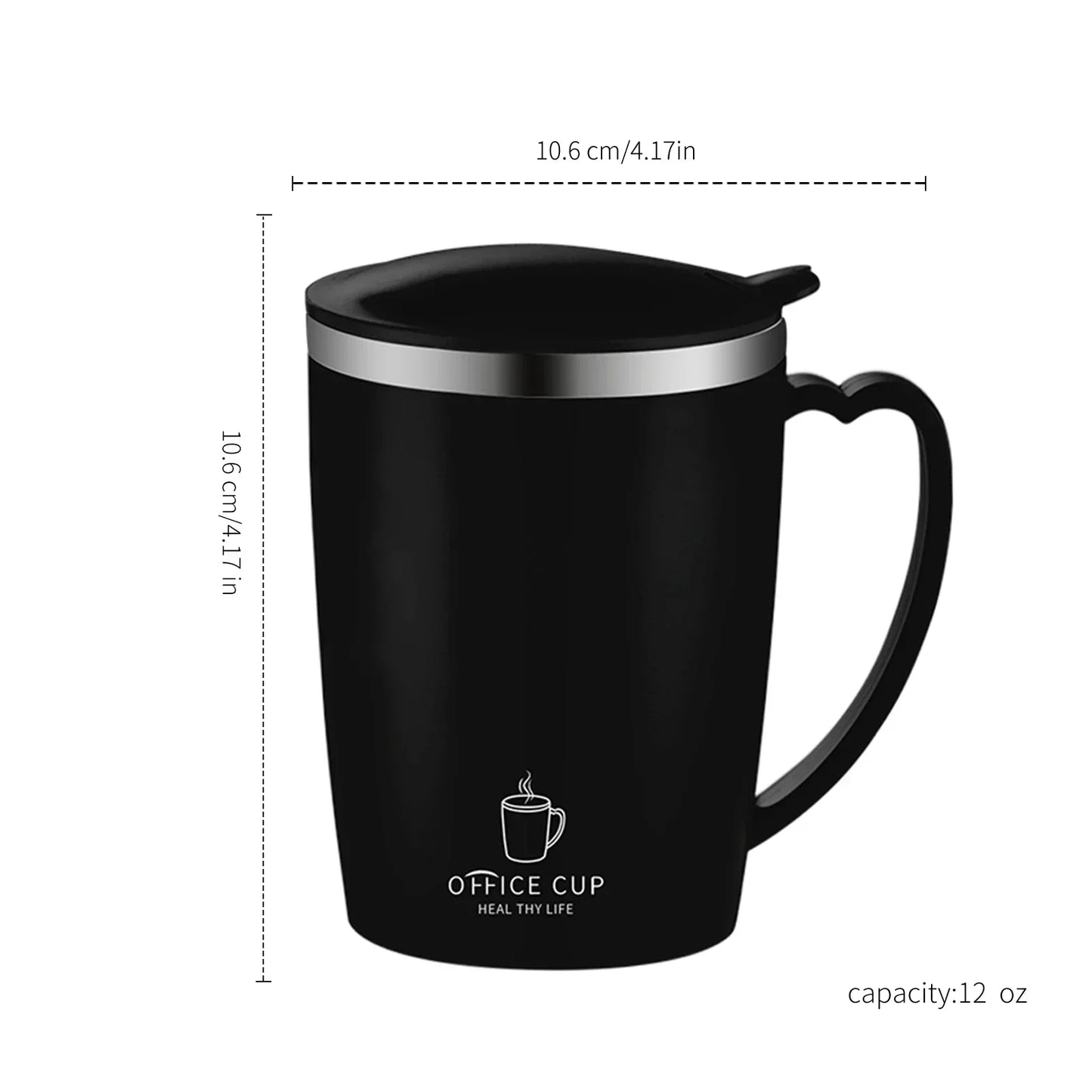 Leak-Proof & Insulated Coffee Cup with Handle.